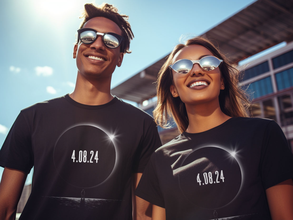 Commemorate the Solar Spectacle with Matching Eclipse Shirts